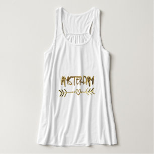 Liebe-Goldblick-Typografie Amsterdams Tank Top