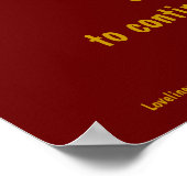 Liebe Golden Courage für Erfolg Poster - Cust. (Ecke)