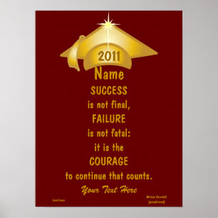 Liebe Golden Courage für Erfolg Poster - Cust.