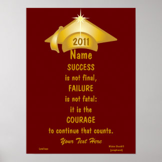 Liebe Golden Courage für Erfolg Poster - Cust.