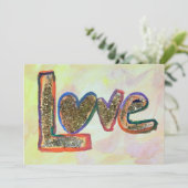 Liebe Golden Pastels Einladungen oder Ankündigunge (Stehend Vorderseite)