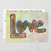 Liebe Golden Pastels Einladungen oder Ankündigunge (Vorne/Hinten)