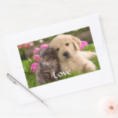 Liebe Golden Retriever Puppy and Kitten Stickers (Umschlag)
