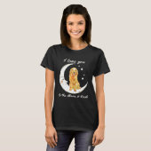 Liebe Golden Retriever to the Moon and Back T-Shirt (Vorne ganz)
