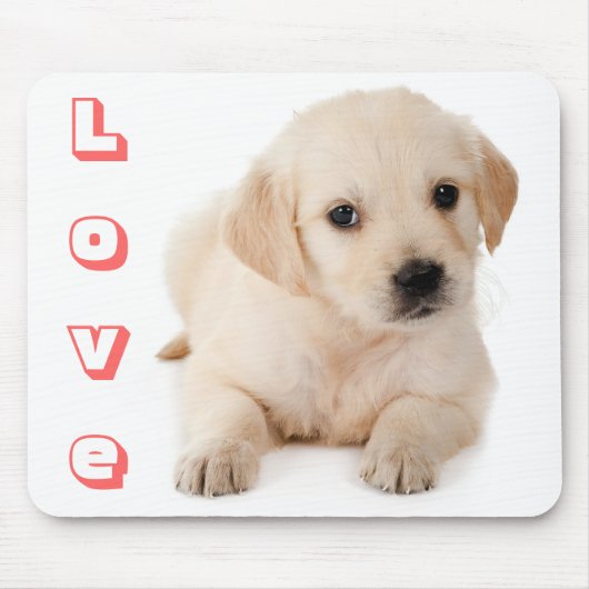Liebe Golden Retriever Welpe Hund Mousepad (Vorne)