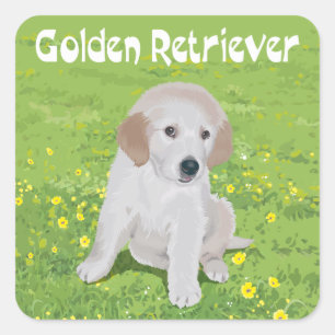 Liebe Golden Retriever Welpen Hund Aufkleber
