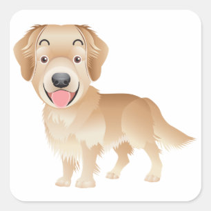 Liebe Golden Retriever Welpen Hund Aufkleber