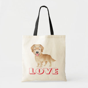 Liebe Golden Retriever Welpen Hund Canvas Tote Bag Tragetasche