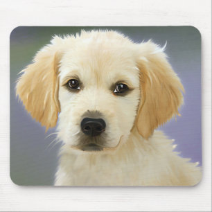 Liebe Golden Retriever Welpen Hund Gemalter Mauspa Mousepad