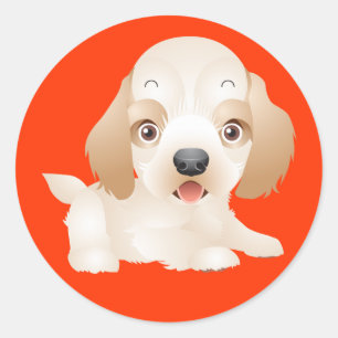 Liebe Golden Retriever Welpen Hund Rot Aufkleber