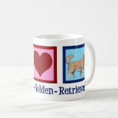 Liebe Golden Retrievers Kaffeetasse (VorderseiteRechts)