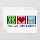 Liebe Golden Retrievers Postkarte (Vorne/Hinten)