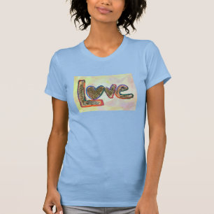 Liebe Goldene Pastelle Inspiration Kunst Shirt