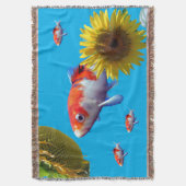 Liebe Goldfish Throw Blanket Decke (Vorderseite Vertikal)