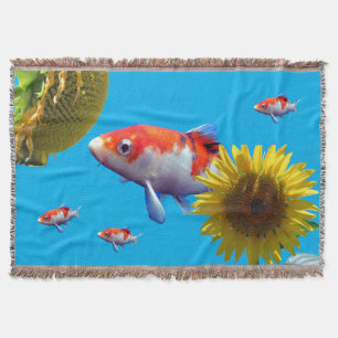 Liebe Goldfish Throw Blanket Decke