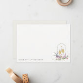 Liebe Goldweingläser Blumenzehen Mitteilungskarte (Vorderseite/Rückseite Beispiel)