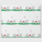 Liebe Golf Geschenkpapier (Flach)