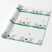 Liebe Golf Geschenkpapier (Ungerollt)