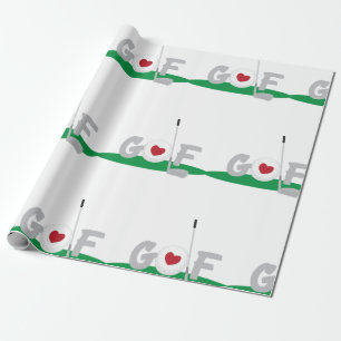 Liebe Golf Geschenkpapier
