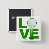 Liebe-Golf-Knopf Button (Vorne & Hinten)