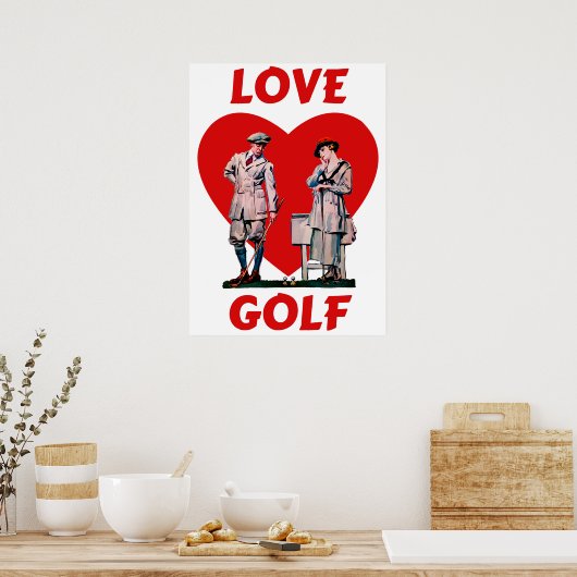 Liebe Golf Poster (Küche)