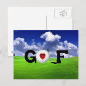 Liebe Golf Postkarte (Vorne/Hinten)