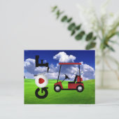 Liebe Golf Postkarte (Stehend Vorderseite)
