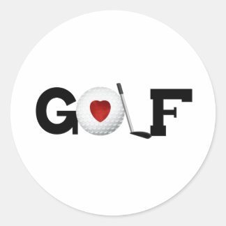 Liebe Golf Runder Aufkleber