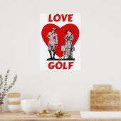 Liebe Golf Vintag Print Poster (Küche)