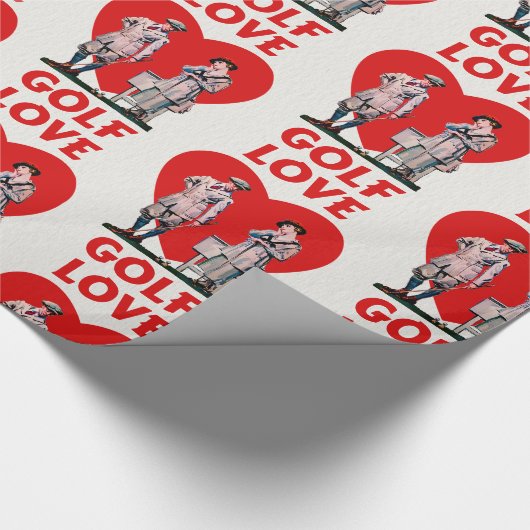 Liebe Golf Wrapping Paper Geschenkpapier (Ecke)