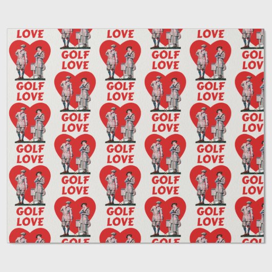Liebe Golf Wrapping Paper Geschenkpapier (Flach)
