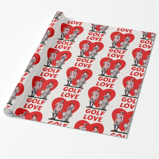 Liebe Golf Wrapping Paper Geschenkpapier (Ungerollt)