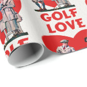 Liebe Golf Wrapping Paper Geschenkpapier (Rolleneckpunkt)