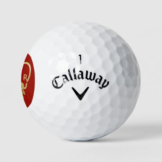 Liebe Golfer Monogramm Jahr Golfball (Logo)