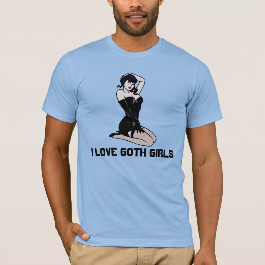 Liebe Goth Mädchen, Herren T-Shirt (Vorderseite)