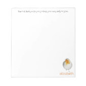 Liebe Gott, danke Bird Notepad Notizblock (Vorderseite)