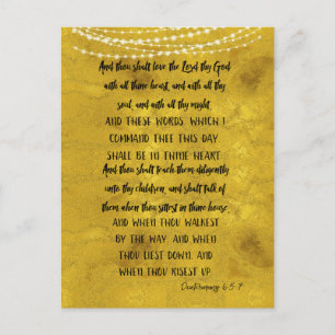 Liebe Gott KJV Bibelverse Postkarte