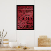 Liebe Gott Liebe Ihre Nachbargalaten Poster (Küche)