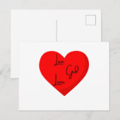 Liebe Gott Lieben Postkarte (Vorne/Hinten)