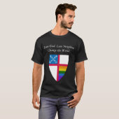 Liebe Gott. Nachbarschaft Liebe. Episcopal LGBTQ T-Shirt (Vorne ganz)