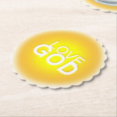 Liebe Gott Sonnen Golden Untersetzer (angewinkelt)