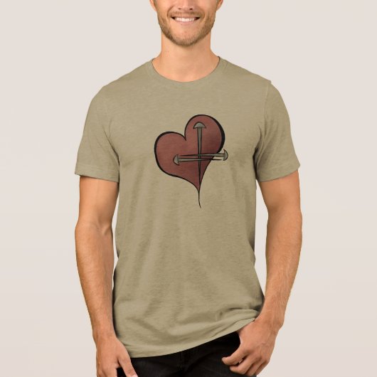 Liebe Gott Tri-Blend Shirt (Vorderseite)