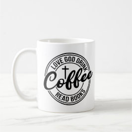 Liebe Gott Trinke Kaffee Lies Bücher Kaffeetasse