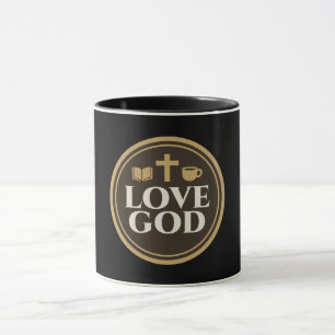Liebe Gott trinken Kaffee Bücher Christliche Kunst Tasse