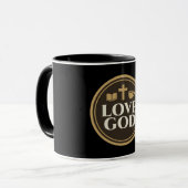 Liebe Gott trinken Kaffee Bücher Christliche Kunst Tasse (Vorderseite Links)