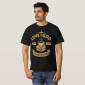 Liebe Gott trinken Kaffee Bücher Christlicher Glau T-Shirt (Vorne ganz)