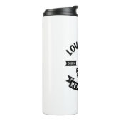 Liebe Gott trinken Kaffee Bücher Christlicher Glau Thermosbecher (Nach links gedreht)