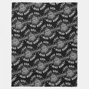 Liebe Gott trinken Kaffee Bücher lesen Liebe Vinta Fleecedecke