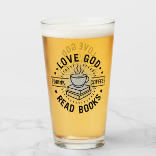 Liebe Gott trinken Kaffee Bücher lesen Liebe Vinta Glas