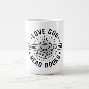 Liebe Gott trinken Kaffee Bücher lesen Liebe Vinta Kaffeetasse